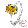 Silver Ring Inlaid Crystal Zircon Women's Ring, Adjustable Open Ring Wedding Party Gift Jewelry - Image 5