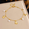 Meyrroyu 316L Stainless Steel Ocean style Cherry Zircon Footsie Chain Lady Anklets Jewelry Party Gift - Image 7