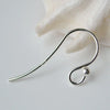 ear hook,24 0.8mm silver earring wire hooks with 2mm ball,1pair - Image 1