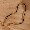 Black Rope 25 Steel Ball Anklet 316L Stainless Steel Jewelry Gold Plated Women Bracelet on the Leg - Image 2