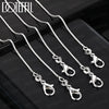 Silver 1MM Box Chain Necklace 1/5/10pcs/Lot 16-30 Inch For Woman Man Jewelry - Image 5
