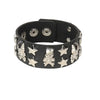 European and American Punk Street Photography Nightclub Pentagram Square Rivet Bracelet Couple PU Leather Bangle - Image 13