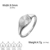 Stainless Steel Signet Chunky Dome Ring Gold Color Rays Texture Finger Ring Women Minimalist Simple Jewelry - Image 7