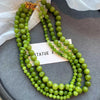 Green Stone Round Beads Necklace French Jewelry For Girls Women's Sexy Collarbone Chain Accessories - Image 6