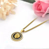 Hip Hop Gold Color 3D Round Lion Head Pendant Chain Medal Necklace Men Women Rock Rapper Jewelry Gifts - Image 6