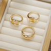 3Pcs/Set Gold Color Smooth Geometric Open Rings Set For Women Exaggerated Metal Irregular Thick Chunky Ring Jewelry Gift - Image 32