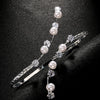 Pearl Palm Bracelet Rhinestone Charms for Women Luxury 2024 Trend Elegant Birdal Accessories Wedding Jewelry Y2k Gift