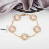 7 colors classic simple five-leaf flower pendant necklace stones clover Choker Chain for women party daily wear jewelry - Image 17