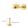 Titanium CZ Starburst Stud Earring 16G Sunrise Helix Stud Tragus Cartilage Labret Monroe Piercing Jewelry - Image 29