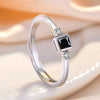 Silver Zircon Adjustable Engagement Rings For Women Wedding Elegant Jewelry Ladies Accessories Gifts - Image 1