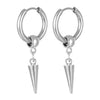 1 or 2 Pairs 316L Spike Dangle Drop Hoop Earrings for Women Stainless Steel Hoops Cuff Cartilage Men‘s Geometric Punk Earrings - Image 7