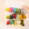 20pcs European American Minimalist Colorful Exaggerated Stylish Acrylic Resin C Shape Hoop Earrings Set - Image 6