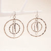 Multi-layer Textured Circle Drop Earrings Elegant Cool Vintage Style Women's Ear Studs with Exaggerated Unique Design - Image 4