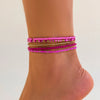 Boho Anklet Foot Colorful Beads Chain Summer Bracelet Heart Pendant Charm Anklet Sandals Barefoot Beach Foot Bridal Jewelry - Image 15