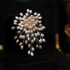 Pearl Flower Brooch Pin with Bouquet Style Accents - Image 2