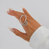 Exaggerated Irregular Alloy Open Cuff Bracelet Bangles For Women Chunky Big Bracelets Gold Silver Color Manchette Grunge Jewelry - Image 8