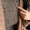 Sun Star Zircon Necklace for Women Vintage Leather Necklace Double Layered Pendant Chain Choker Jewelry - Image 11