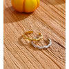 Minimalist Stainless Steel Hammer Metal Twisted Open Ring for Women Finger Jewelry - Image 4