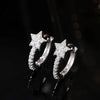 Star Hoop Earrings with Dazzling CZ Simple Stylish Ear Accessories for Women Silver Color Jewelry - Image 3