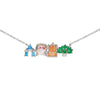 Colored Zircon Inlaid Amusement Park Pendant Necklace Cute Sweet Design Versatile Jewelry Accessory - Image 7