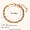 Classic Stainless Steel Figaro Snake Chain Bracelets for Women Cuban Twist Gold Color Link Bracelet Woman Gifts Jewelry 16+5cm - Image 13