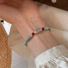 Silver Bracelet Red Persimmon Beaded Elastic Lucky Good For Woman Girl Jewelry Gift - Image 50