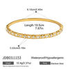 Romantic Colorful Geometric Zircon Inlay Bangle For Women Gold Pvd Plated Stainless Steel Jewelry - Image 9