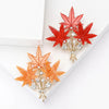 Rhinestone Double Maple Leaf Brooches for Women Unisex Plant Pins Casual Party Accessories Gifts Friends - Image 4