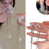 Elegant Shiny Zircon Moon Star Long Tassel Ear Clip No Piercing Earring Female Ear Cuff Party Jewelry - Image 1