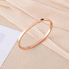 1 PC Minimalist Stainless Steel Curved Bracelet with Glossy Open Buckle, Suitable for Daily Wear by Women - Image 2