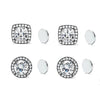 Zakol 1 Pair Buling Cubic Zirconia Stainless Steel Magnetic Ear Clip Simple No Piercing Stud Earrings for Women Men - Image 4