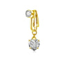 Gold Fake Piercing Belly Ring for Women Girl Fake Bellys Button Piercing Clip on Belly Button Rings Navel Ring Non Piercing - Image 27