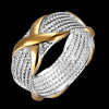 Silver Letter X Ring Color Separation For Women Engagement Party Wedding Glamour Jewelry - Image 3