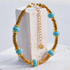 Colorful Stone Beads Chain Bohemia Stainless Steel Gold Color Metal Bracelets Jewelry Gift for Women - Image 33