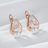 Unique Pearl English Earrings for Women Rose Gold Color Bridal Wedding Accessories Daily Jewelry - Image 5