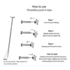 Seven-Piece Stainless Steel Flat-Back Labret Stud Set with 16G 18G or 20G Options - Image 2