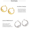 Gold Plated Stainless Steel Moon Hoop Earrings Unique Jewelry Women's Charm Statement Earrings Gift - Image 10
