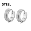 Punk Stainless Steel Frosting Hoop Earrings Design Women Men Pierced Cross Ear Jewelry Accessories Party Dangle Earring - Image 12