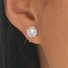 Round Cubic Zirconia Copper Clip Earrings For Women Gold Color Crystal Metal Earring Party Wedding Daily Jewelry - Image 4