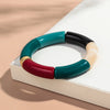 Chunky Bamboo Tube Beaded Acrylic Bracelets for Women Man Multicolor Resin Stretchy Statement Bangle Stack Jewelry Gift - Image 7