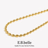Stainless Steel Oval Bead Chain Necklace in Gold-Tone or Silver-Tone - Image 1