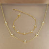 Silver Four-leaf Flower Necklace Bracelet Set for Women Vintage Design Sparking Jewelry Set Party Jewelry Gifts - Image 7