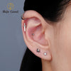 Titanium CZ Starburst Stud Earring 16G Sunrise Helix Stud Tragus Cartilage Labret Monroe Piercing Jewelry - Image 35