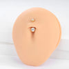 1PCS Titanium 14G Gold Color Belly Button Rings Navel Nombril Piercing CZ Gem 6/8/10/12mm Bar Belly Piercing Sexy Jewelry - Image 2