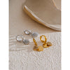 Shiny Stainless Steel Double Heart Cubic Zircon Drop Hoop Earrings for Women Anti Allergic Daily Jewelry Gift - Image 6
