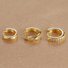 3PCS Stainless Steel Round Circle Hoop Earrings Set for Women Simple Huggies Zircon Twists Earring Cartilage Piercing Jewelry - Image 4
