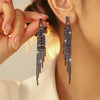 Long Tassel Drop Earrings for Women Black Gold Silver Color Rhinestone Dangle Earring Wedding Party Jewelry Gift - Image 34
