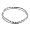 62mm Stainless Steel Metal Hammer Round Bracelet Bangle Minimalist Casting Daily Jewelry - Image 7