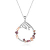Long Chain Pendant Tear Drop Shinny Colorful Zircon Necklace Women Girl Wedding Birthday Gift - Image 7
