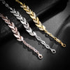 Love Braided Leaf Bracelet Charm Crystal Wedding Bracelets For Women Anniversary Valentines Day Gifts Aesthetic Jewelry - Image 2